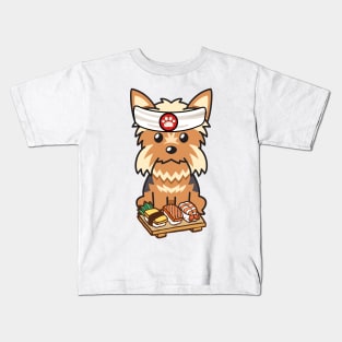 Yorkshire Terrier Sushi Chef Kids T-Shirt